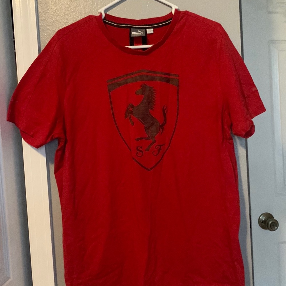 Red puma shirt